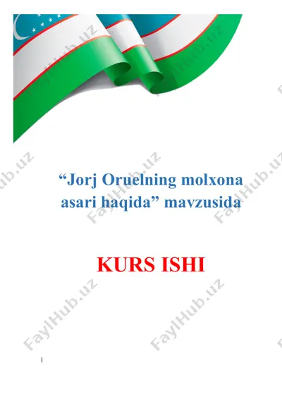 jorj oruelning "molxona" asari — DOCX