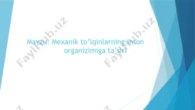 mexanik to‘lqinlar va organizmlar — PPTX