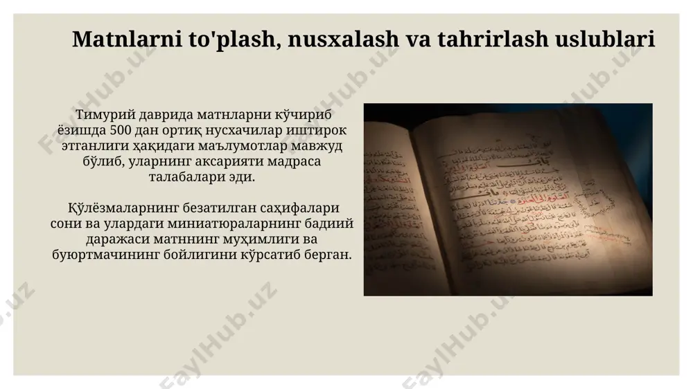 temuriylar davri matinshunoslik fanining rivojida yangi bosqich - Page 4