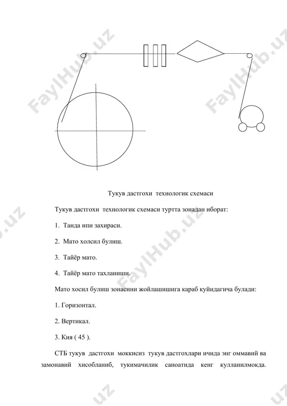 ркок алмаштириш механизми; 10. шпаруткалар. режали назорат ва техник хизмат курсатишда дастгохнинг асосий ишчи механизмлари текширилади ва созланади, майда нуксонлар ва носозликлар тузатилади, ейилган, носоз деталлар алмаштирилади. шу билан бирга дастгох куздан кечирилади, махкамлаш холатлари, механизм ва деталларни урнатиш ва созлаш тугрилиги текширилади. стб дастгохи электродвигателдан, понасимон тасмали узатма ва ишкаланма муфта илашиши оркали харакатга келтирилади. электродвигатель мураккаб тартибда ишлайди. дастгох ишлаётган вактда валдаги момент бир текис эмас ва тахминан 60 дан 85% гача тебранади, бу эса механик ва электрик бузилишларга олиб келади. электродвигатель куп фазали киска туташишдан химояланган булса хам, баъзи холларда киска туташишдан уни ишдан чикиши кузатилади. бундай электродвигателлар янгиси ёки таъмирлангани билан алмаштирилади. ишдан чикканлари эса электроцехга ёки махсус электродвигатель таъмирлаш заводларига юборилади. стб бузилиши яна понасимон тасмани нотугри таранглигидан келиб чикиши мумкин. тасмани таранглиги камлиги туфайли купинча дастгох ишлашдаги тортиш тезлиги камаяди, ортикча таранглашда эса подшипник ва электродвигатель валига ортикча юкланиш тушади, тасмалар эса тезда ейилади …