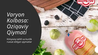 varyon kolbasa: oziqaviy qiymati — PPTX