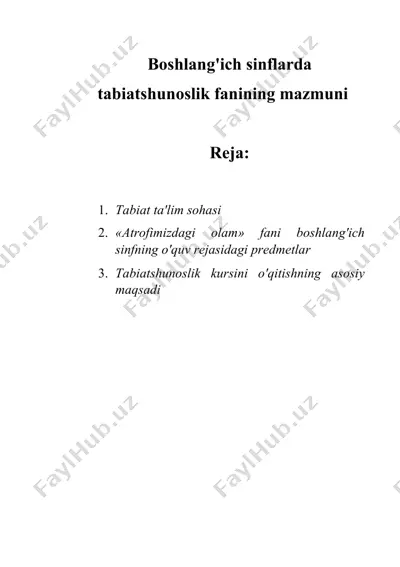 boshlang'ich sinflarda tabiatshunoslik fanining mazmuni__2 — DOC