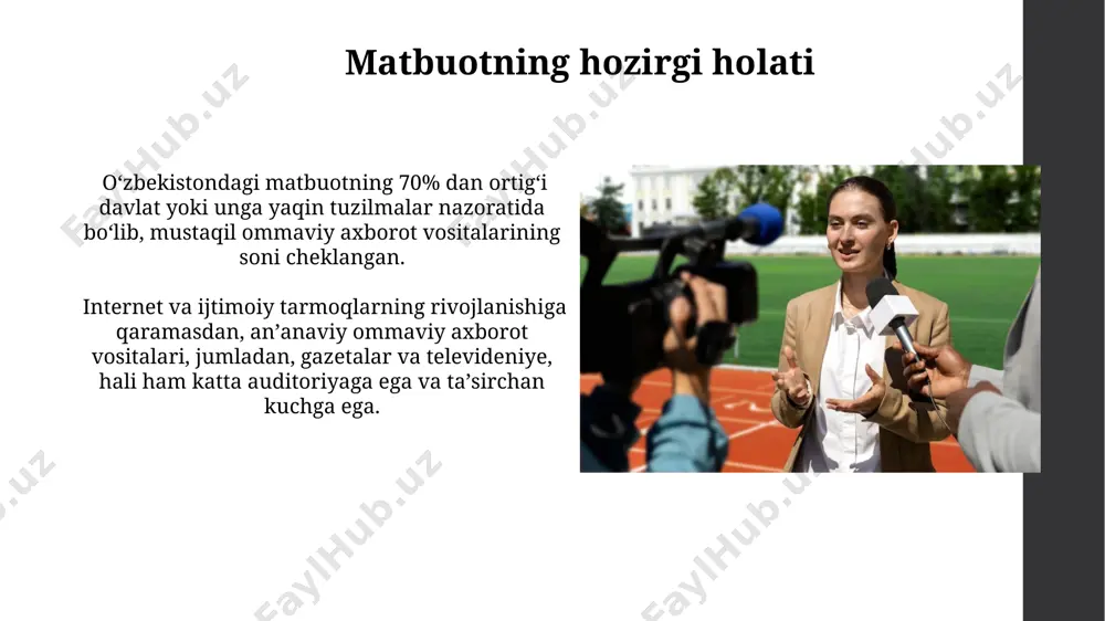 oʻzbekiston respublikasida ommaviy axborot vositalarining faoliyati - Page 3
