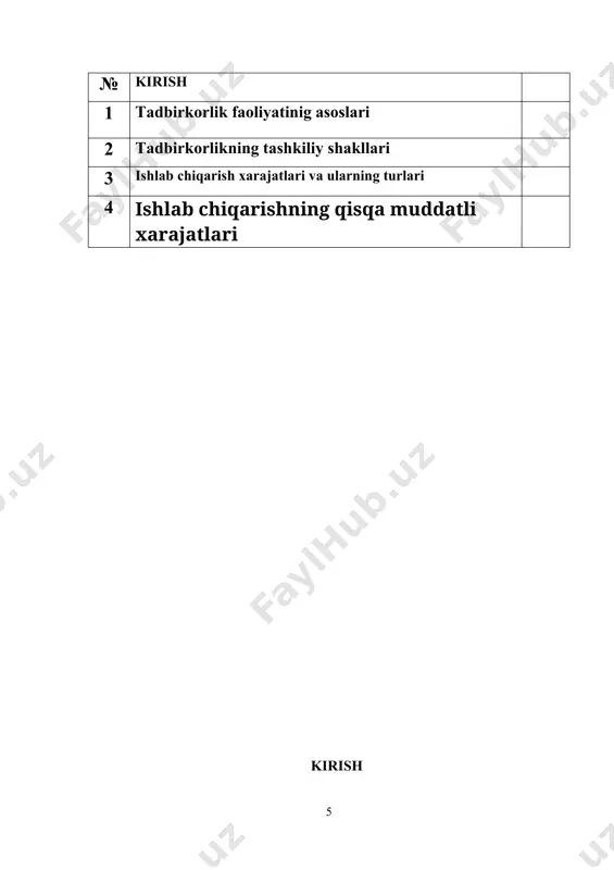 yotda bozor tizimini joriy qilinishi va xo’jalik yuritishning turli shakllarida olib borishga imkon yaratilishidir. bular jumlasiga: tadbirkorlik faoliyati uchun shart-sharoitni yaratib berish ham kiradi. tadbirkorlik faoliyati iqtisodiy faoliyatning ajralmas tarkibiy qismi hisoblanadi. tadbirkorlikning tarixi juda uzoq o’tmishga borib taqalsa-da, uning hozirgi zamon tushunchasi xviii asrda paydo bo’lgan va ko’pincha «mulkdor» iborasi bilan bir xil tushunilgan. keyinchalik real xo’jalik hayotida ishtiroq etuvchi kapitalning mulkdor kapitaldan ajralib chiqishi natijasida «tadbirkorlik» tushunchasi «mulkdor» tushunchasiga to’g’ri kelmay qoladi. tadbirkorlik umuman pul topish emas. pul topishni bir necha yo’li bor, ya’ni yollanib ishlash yoki ish yuritmay kapital hisobidan daromad topib, o’zlashtirish, qonunga xilof holda daromad topib o’zlashtirish kabilar. bular tadbirkorlik sohasiga kirmaydi. tadbirkorlik faoliyatining mohiyati to’g’risidagi bir qator nazariy qarashlar mavjud. ularning asosiylari quydagilar: · tadbirkor, bu noaniq daromadga ega kishilar. tavakkalchilik xatari uning bosh xususiyatidir (r.kontilon. u bu atamani iqtisodiy fanga ham olib kirgan); · tadbirkor, tijorat bilan shug’ullanib, foyda olish maqsadida tavakkalchilik qiluvchi …