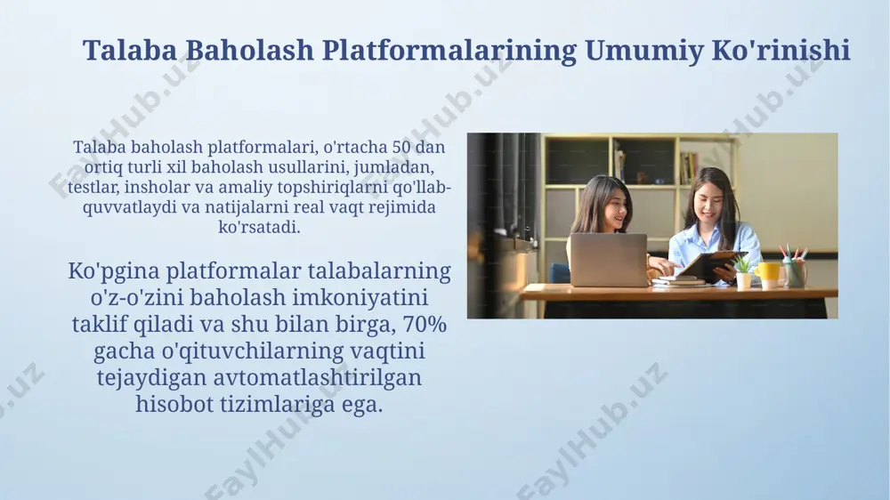 talabalarni bilimini baholash platformalari - Page 5