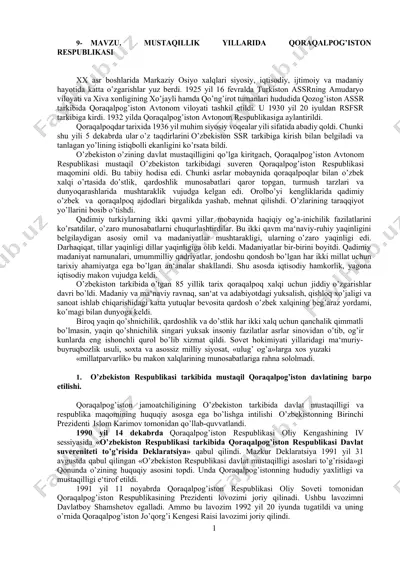 qoraqalpog'iston respublikasi — DOCX