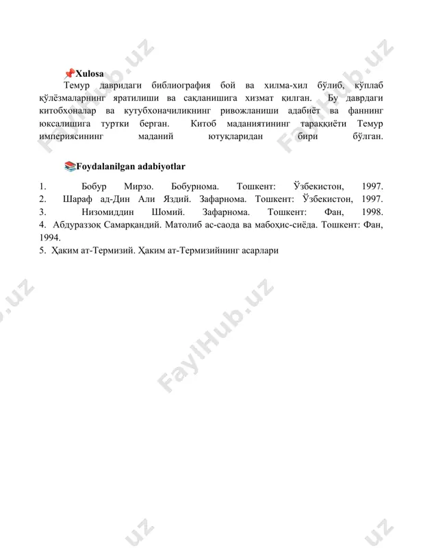 temuriylar davrida bibliografiya - Page 5