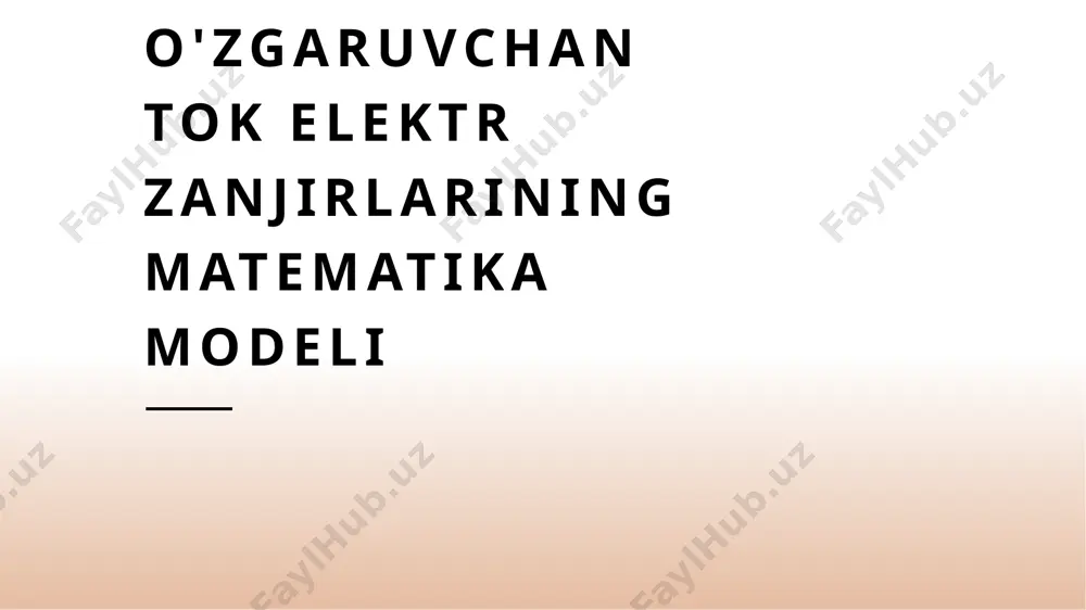 hlashini tushunish uchun muhim bo'lib, fizik qonunlarni ifodalaydi va hisoblash jarayonlarini osonlashtiradi. model turlari o'zgaruvchan tok zanjirlarida ikkita asosiy model mavjud: sinusoidal va fazali modellar. har biri o'ziga xos xususiyatlarini va qo'llanilishini ta'minlaydi. foydalanish sohalari matematik modellar elektr energiyasini tarqatish, qurilmalarni loyihalash va muhandislik masalalarini hal qilishda qo'llaniladi, bu esa samaradorlikni oshiradi. o'zgaruvchan tok zanjirlarida matematik modellar va ularning muhimligi. matematik modellar va ac zanjirlar model turlari amaliy ahamiyati o'zgaruvchan tok zanjirlarida matematik modellar, tizimlarning dinamikasini tahlil qilishga yordam beradi va elektr energiyasini samarali taqsimlash imkonini yaratadi. o'zgaruvchan tok zanjirlarida ishlatiladigan modellar, sinusoidal va boshqa to'lqin shakllari yordamida, kuchlanish va oqimning o'zgarishini tasvirlaydi. matematik modellar, muhandislarga zanjirlar samaradorligini oshirish, energiya yo'qotishlarini kamaytirish va tizimning ishonchliligini ta'minlashda yordam beradi. ac zanjirlarida parametrlarni aniqlashda matematik modellarning roli. matematik model tushunchasi matematik modellar, ac zanjirlarida parametrlarni aniqlashda asosiy vosita bo'lib, zanjirning dinamikasini va xususiyatlarini aniq tasvirlaydi. o'lchov va tahlil ac zanjirlarida parametrlarni aniqlash …