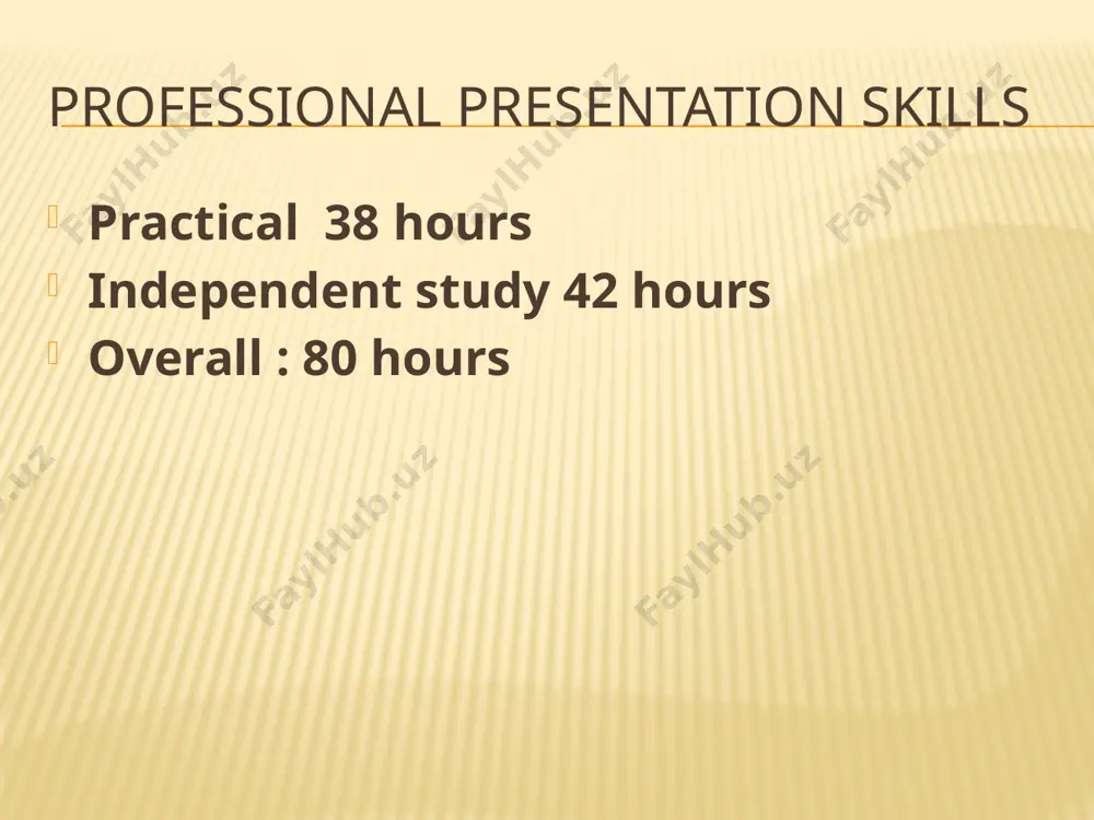 uce your nerves by 75%, increase the likelihood of avoiding errors to 95%. presentation skills are extremely useful both in and outside the classroom. after completing a project, a presentation is a channel for students to share with others what they have learned. it is also a chance to challenge and expand on their understanding of the topic by having others ask questions. let’s say i want to tell students about methods of teaching foreign languages i want people to know about types of methods their history and the role in teaching foreign languages. this would be an informative/awareness-raising presentation. so by the end, everyone should know new information about methods, and they should be able to tell others about them. the plan might look like this: introduction - what is a method? (2 minutes) types of methods in tfl (5 minutes) the most effective method in learning teaching (2 …