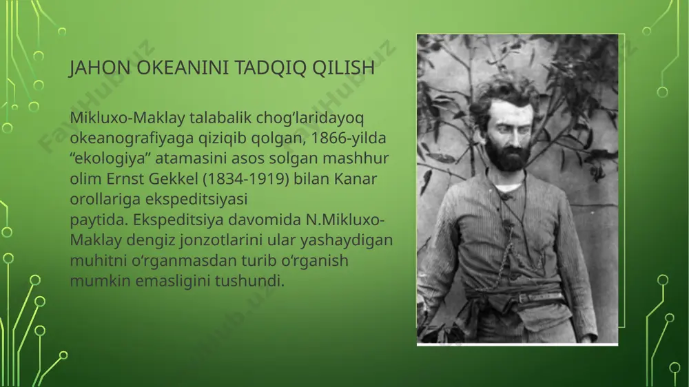 ilar va kongress sevastopolda qrim qirg'og'ida birinchi stantsiyani tashkil etishga qaror qildi. [10] 1871 yilda sevastopol biologik stansiyasi ochildi, u rossiya va yevropada birinchi, dunyoda uchinchi stansiya edi. hozirgi kunda u muhim ilmiy muassasaga, rossiya fanlar akademiyasining a.o.kovalevskiy nomidagi janubiy dengizlar biologiyasi institutiga aylantirilgan. image3.png image4.png image5.png image6.png image7.png image8.png image9.png image10.png image11.png image12.png image13.png image2.png
