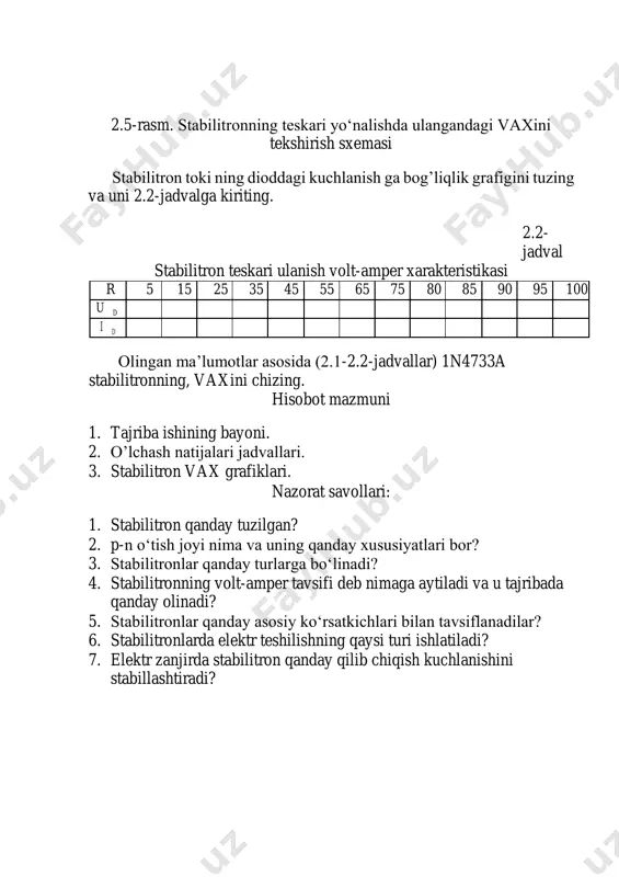 stabilitronning ishlashini tadqiq qilish - Page 5