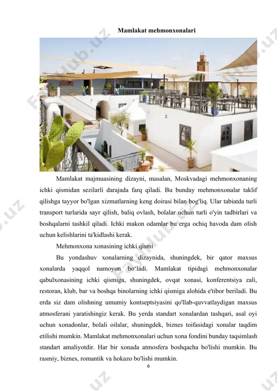 shu sababli, yotoqxonaning har bir egasi o'z mehmonlari uchun eng yuqori sifatli yashash sharoitlarini ta'minlash uchun original dizayn yaratishga intiladi. bunday mehmonxonalarning dizayni ba'zan juda original bo'lib, interyerni rivojlantirishda ergonomika va qulaylik ustuvor hisoblanadi. hostel uslubidagi mehmonxonadagi xonaning ichki qismi ixcham, lekin ayni paytda yoqimli, tasalli beruvchi boʻlishi kerak. bunday xonalarda odamlar bir yoki ikki kechani o'tkazadilar. bu erda shaffof eshiklar yoki derazalar bo'lishi mumkin bo'lmagan hammomni ta'minlash kerak. bir-birini tanimaydigan odamlar bir xonada yashaydilar. balki ayollar va erkaklar bir xonada uxlashadi. hotellardagi har bir xonaning maydoni nisbatan kichik. shuning uchun, bu erda ikki qavatli yotoqlarni o'rnatish tavsiya etiladi. kichkina shkaflarni o'rnatish kerak, masalan, kalit bilan ochiladigan to'shak ostiga. yoshxona zali - bu yoshlar suhbatlashish, sayyohlik sayohati haqidagi taassurotlari bilan o'rtoqlashish uchun yig'iladigan joy. bu yerda siz katta dumaloq stol va qulay mebel o'rnatishingiz mumkin. dizayn qanchalik ijodiy bo'lsa, bu yerda sayohatchilar uchun shunchalik qiziqarli bo'ladi. dizayn loyihasini yaratishning nozik …