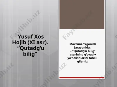 qutadg'u bilig — PPTX