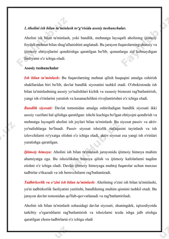 o'llab-quvvatlash: xorijda ishlayotgan fuqarolar uchun ijtimoiy himoya chora-tadbirlari ko'rilmoqda. masalan, migrantlarga huquqiy yordam ko'rsatish, tibbiy ko'riklar o'tkazish va qaytgan shaxslarni ishga joylashtirish uchun subsidiyalar taqdim etilishi rejalashtirilgan. kompensatsiyalar va moliyaviy yordam: mehnat migrantlarining xarajatlarini qisman qoplash maqsadida, xorijda ishlash uchun talab qilinadigan xarajatlar (masalan, viza va yo'l chiptalari) qisman moliyalashtirilmoqda. shuningdek, chet tili bo'yicha sertifikat olgan fuqarolarning xarajatlarining bir qismini qoplash yo'lga qo'yilgan. reintegratsiya dasturlari: xorijda ishlagan fuqarolar qaytganidan so'ng, ularning bandligini ta'minlash va kasbiy malakalarini oshirish uchun dasturlar ishlab chiqilmoqda. bu dasturlar doirasida tadbirkorlik tashabbuslari rag'batlantiriladi. ushbu chora-tadbirlar o'zbekiston aholisining xorijda ish bilan ta'minlanishini yanada samarali tashkil etishga xizmat qiladi va mehnat migrantlarini ijtimoiy himoya qilishni kuchaytiradi. o‘zbekiston respublikasi prezidentining “mehnat migratsiyasi jarayonlarini takomillashtirish hamda xorijda vaqtincha mehnat faoliyatini amalga oshirayotgan shaxslarni qo‘llab-quvvatlashga doir qo‘shimcha chora-tadbirlar to‘g‘risida”gi pf-59-sonli farmoni bilan mehnat migrantlarining yo‘l chiptasi, “ishchi viza”si, xorijiy til yoki kasb bo‘yicha imtihon xarajatlarini qoplash, chet elda murakkab vaziyatga tushib …