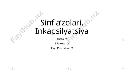 inkapsilyatsiya — PPTX