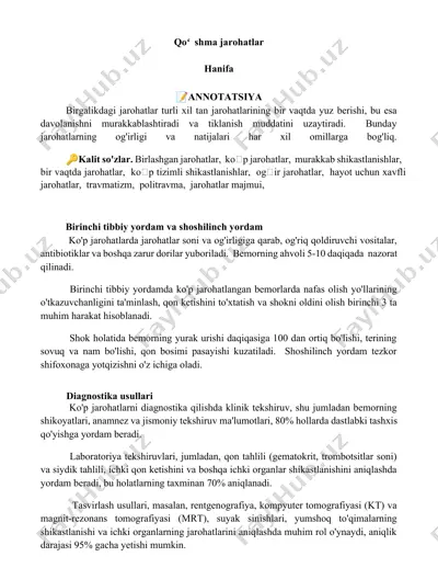 qoʻshma jarohatlar — DOCX
