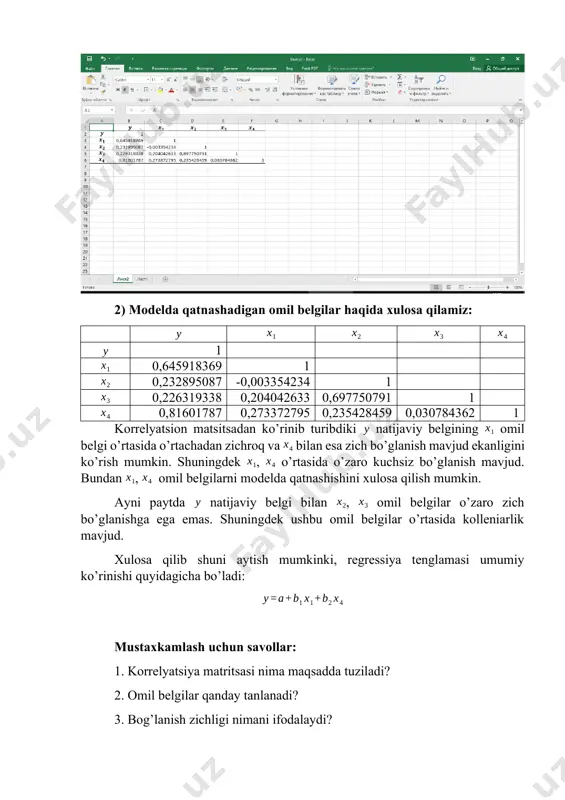 juft korrelyatsion tahlil (amaliy) - Page 4