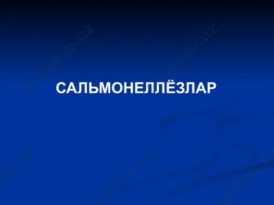 сальмонеллёзлар — PPT