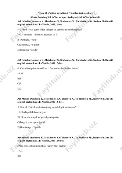 ona tili o’qitish metodikasi — DOCX