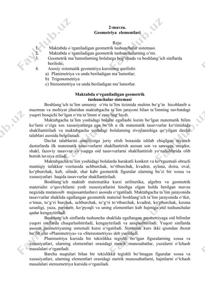 geometriya elementlari — DOCX