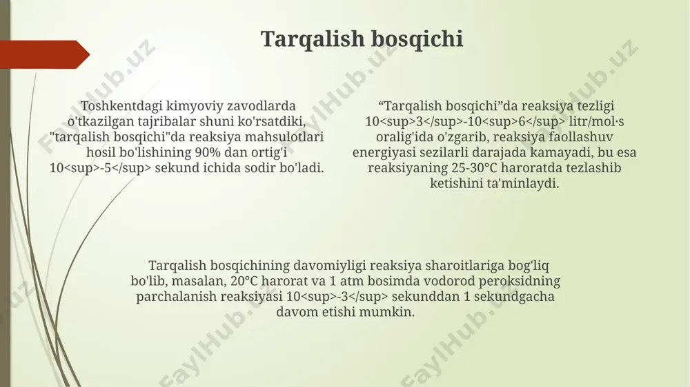 yuz bergan o'rmon yong'ini 300 gektardan ortiq maydonni qamrab oldi va shamol ta'siri ostida tez tarqalib, zanjirli reaksiya natijasida katta zarar yetkazdi. zanjir uzunligi zanjir uzunligi, masalan, yadro reaksiyalarida 235u izotopining parchalanishi natijasida hosil bo'lgan neytronlarning o'rtacha soni bilan aniqlanadi va bu raqam joylashuvga qarab 2 dan 3 gacha o'zgarishi mumkin. zanjir reaksiyasining uzunligi, masalan, 1000 ta boshlang'ich yadro parchalanishi natijasida hosil bo'lgan 106 yadro parchalanish soni bilan taxminan 6 darajali bo'lishi mumkin, bu esa reaksiya tezligini ko'rsatadi. zanjir uzunligini aniqlashda, reaktordan chiqayotgan neytronlar soni va ularning energiyasi, xususan, chernobil aesdagi avariyadan keyin o'rganilgan. e'tiboringiz uchun rahmat @taqdimot_robot