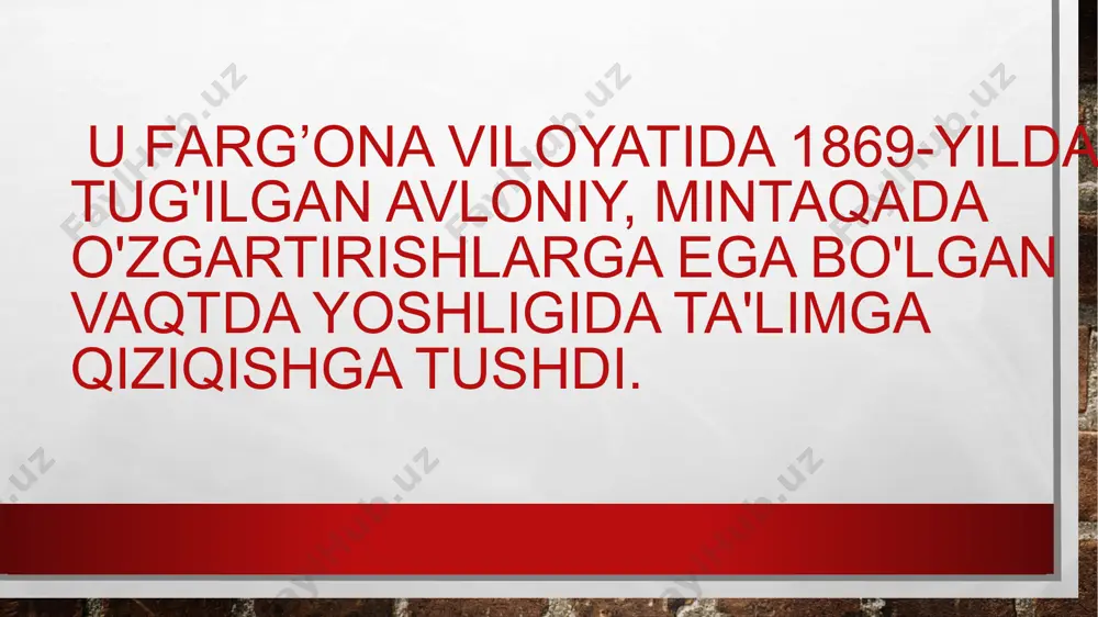 hga oshirish, o'zlarining o'zini baho qilish, insoniy xususiyatlarni tushuntirish va talabalarni o'rgangan ma'lumotlarni amalda qo'llashga qaratilganmuvaffaqiyatli pedagogik usullardan faqat bir necha hissa. boshqa bir taraflardan, avloniyning pedagogik qarashlari shaxsiy va jamiy xususiyatlarni rivojlantirish, psixologiya, ijtimoiy fanlar va inson madaniyatining muhim masalalariga e'tibor beradi. bu, talabalarning eng yaxshi taraqqiyotiga yordam beradi va ularni o'zlarining hayotida muhim joylar egallashiga yordam beradi.xulosa qilishimizga ko'ra, abdulla avloniyning pedagogik qarashlari yuqori sifatli ta'lim tizimini yaratishda katta muhimlikka ega bo'lib, talabalarning o'rganish joylarida eng yaxshi imkoniyatlarni yaratishda yordam beradi. uning prinsiplari talabalarning shaxsiy va jamiy rivojlanishiga yordam beradi, ularning o'zining bahosini bilishini, insoniy xususiyatlarni tushuntirishni, o'rgangan bilimlarni amalda qo'llashga qaratilgan muvaffaqiyatli pedagogik usullardan foydalanishni o'z ichiga oladi. image3.jpg image4.jpeg image5.jpeg image6.jpeg image7.jpeg /docprops/thumbnail.jpeg