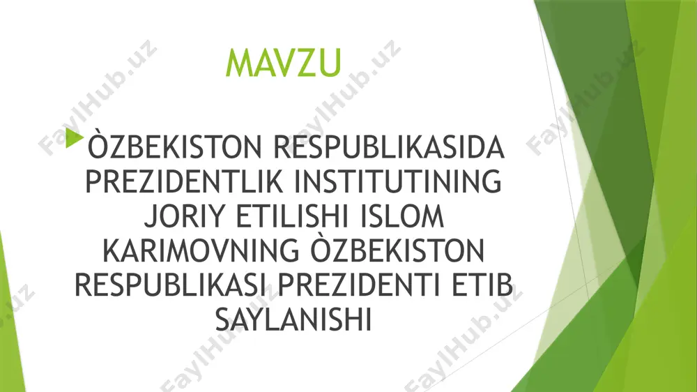 xurramova sabrinaning òzbekistonning eng yangi tarixi fanidan tayyorlagan taqdimoti - Page 2
