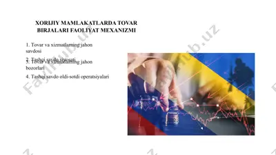 tovar va xizmatlarning jahon savdosi — PPTX