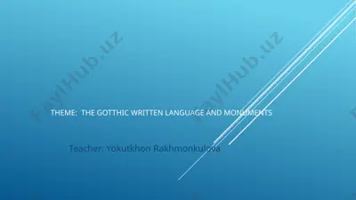 gothic language — PPTX