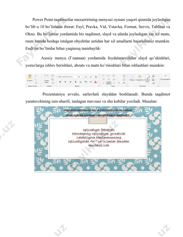 taqdimotlarni yaratish texnologiyalari. power point dasturi - Page 4