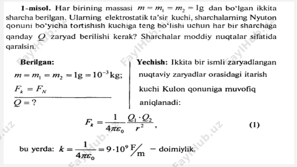 elektrostatika masalalari - Page 4