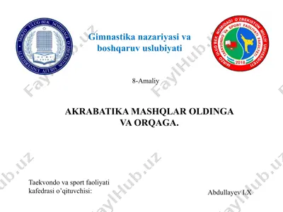 gimnastika nazariyasini boshqarish uslubi — PPTX