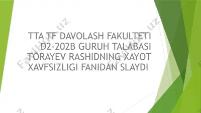shaxsiy himoyalanish vositalari — PPTX