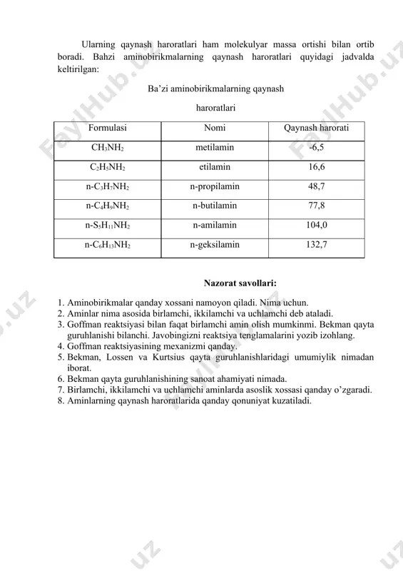 ноэтанnh 2 -(ch 2 ) 6 -nh 2 гексаметилендиамингександиамин-1,61,6-диаминогексан /docprops/thumbnail.jpeg особенности номенклатуры особенности номенклатуры ch3-nh2 метиламин метанамин аминометан nн2-ch2-ch(nh2)-ch3  пропандиамин-1,2 1,2-диаминопропан сh3-nh-c2h5 метилэтиламин n-метилэтанамин  nh2-ch2-ch2-nh2 этилендиамин этандиамин-1,2 1,2-диаминоэтан nh2-(ch2)6-nh2 гексаметилендиамин гександиамин-1,6 1,6-диаминогексан ch 3 nh 2 + hclch 3 nh 3 cl метиламин хлорид метиламмония ch 3 nh 2 + h 2 so 4 ch 3 nh 3 so 4 2 сульфат метиламмония /docprops/thumbnail.jpeg слайд 21 ch3 nh2 + hcl ch3 nh3 cl метиламин хлорид метиламмония ch3 nh2 + h2so4 ch3 nh3 so4 2 сульфат метиламмония едкиещелочи,какболеесильные основания,вытесняютаминыизихсолей. ch 3 nh 3 cl + naoh ch 3 nh 2 + h 2 o + nacl метиламин реакцияускоряетсяпринагревании. /docprops/thumbnail.jpeg слайд 22 едкие щелочи, как более сильные основания, вытесняют амины из их солей. ch3 nh3 cl + naoh ch3 nh2 + h2o + nacl метиламин реакция ускоряется при нагревании. реакции аминов с азотистой кислотой придействииазотистойкислоты(hno 2 )на первичныеаминывыделяютсягазообразныйазотиводаиобразуетсяспирт:r n h …