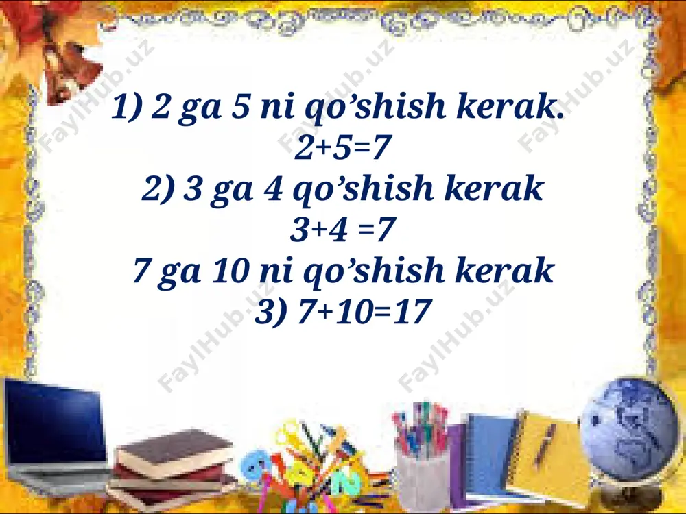 1-20 bo'lgan sonlarda amallar - Page 3