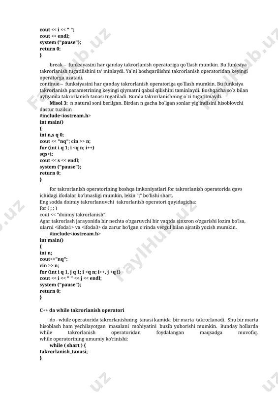 o'ylagan son kichik" << endl; } cout << "qoyil topdingiz!!!" << endl; cout << "urinishlar soniq" << u << endl; system ("pause"); return 0; }