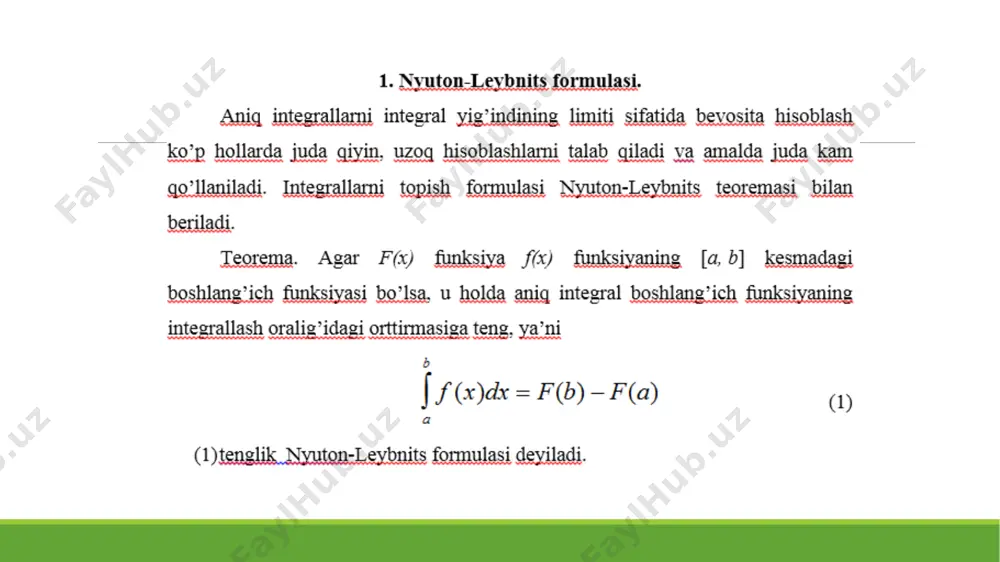 aniq integralda o’zgaruvchini almashtirish va bo’laklab integrallash - Page 3
