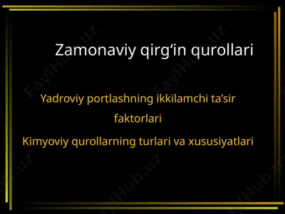 zamonaviy qirg‘in qurollari — PPT