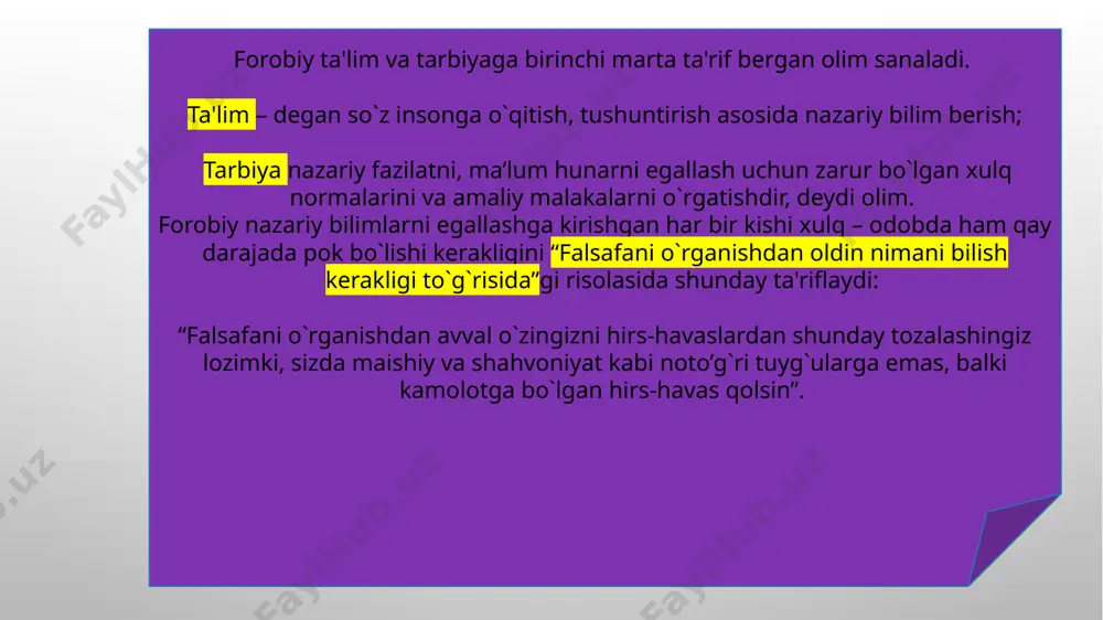 abu nasr forobiyning pedagogik g‘oyalari - Page 5