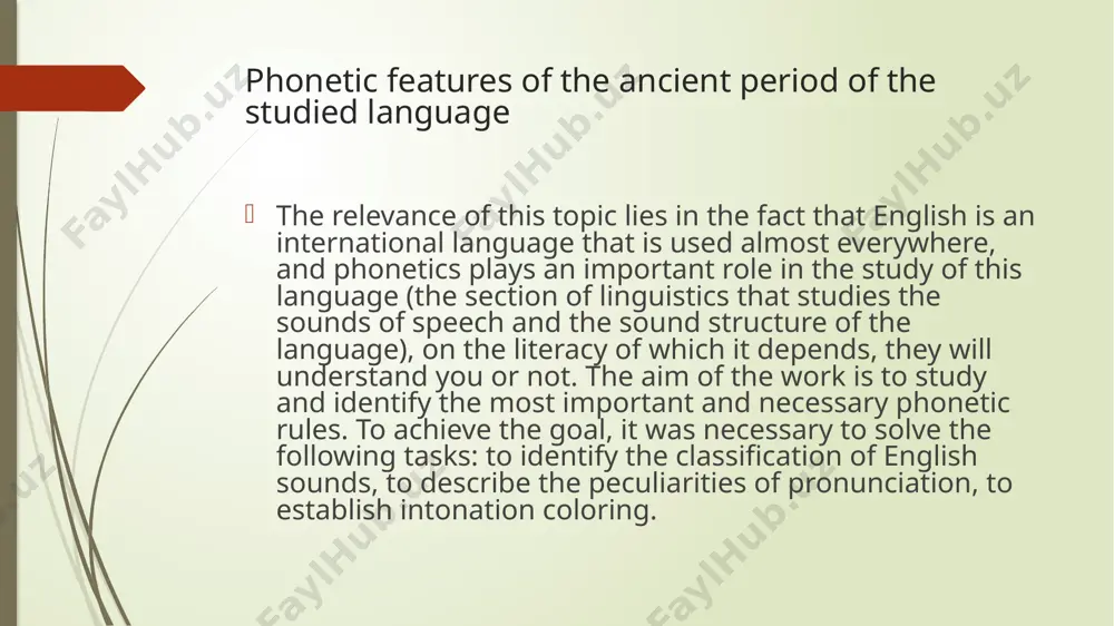 s raised to the soft palate, we pronounce the back vowels: the english sound [a:]. the quality of the vowel depends on the tension of the muscles of the speech organs: the more intense the articulation, the clearer and brighter the sound. accordingly, a distinction is made between tense and non-tense vowels. for example, the english vowel [i:] is pronounced with more tension than [i]. (5; 43) thus, we see how diverse the phonetic structure of the english language is. but much also depends on the correct pronunciation and its features, which is described in the next section of this work. in english, articulation, i.e. pronunciation of vowels is almost unaffected by consonants. the vowel sound is the leading one in articulation. in this regard, it is recommended to combine as many different consonants as possible with the vowel when setting the english pronunciation. during the training, a lot of …