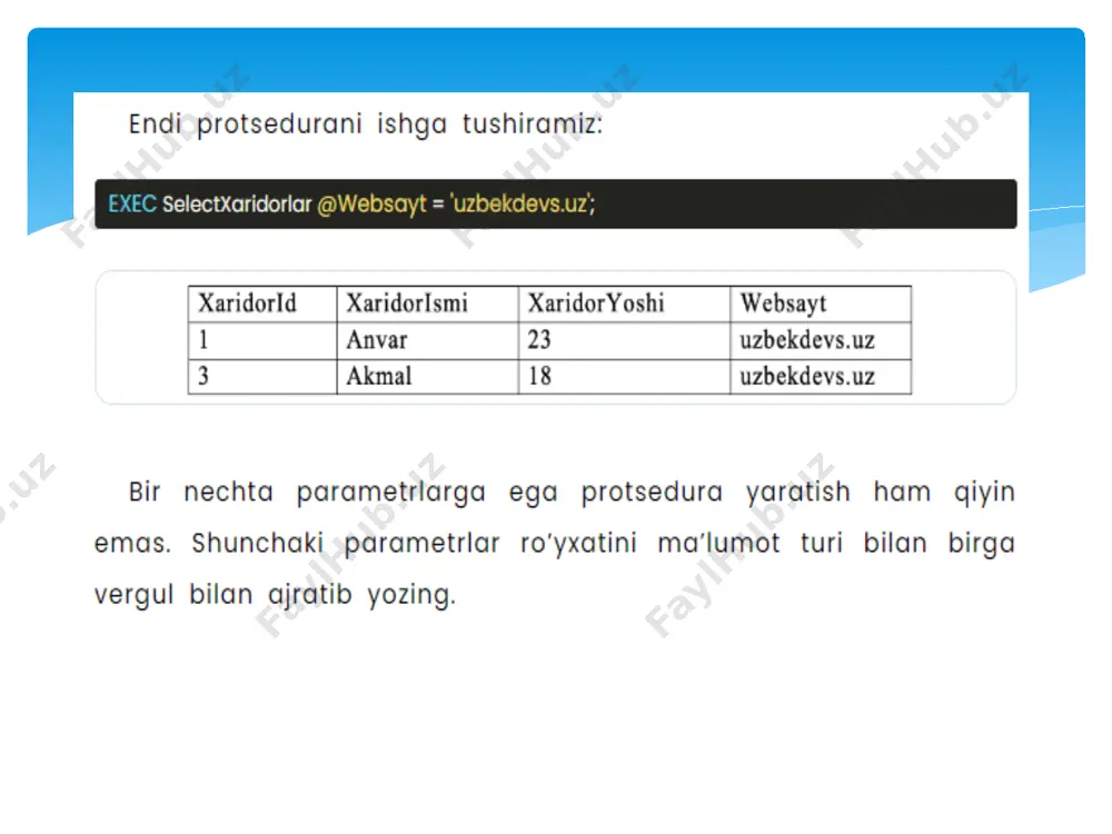 sql protseduralar - Page 5