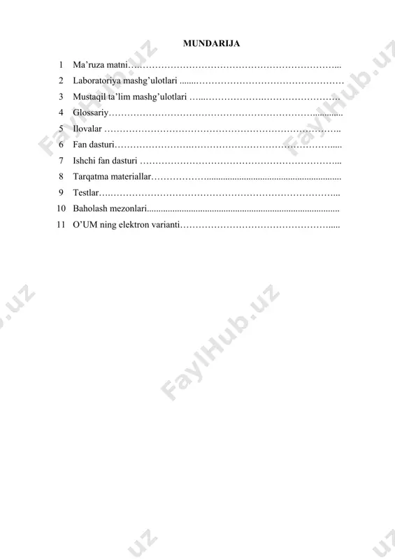 . frontal yuza - peshana yuzasiga parallel bo'lib, tanani biri ikkinchisi oldida joylashgan qismlarga bo'ladi. bu yuza sigittal va gorizantal yuzalarga tik bo'ladi. bu yuzalardan tashqari, boshqa bir qancha terminlar ham ishlatiladi. medial (medialis) - o'rta yuzaga yaqin. lateral (lateralis) – yon o'rta yuzadan chetroqda. kranial (cranialis) – kalla suyagiga xos, boshga yaqin. kaudal (caudalis) – dumga xos , gavdaning dum tomoniga yaqin. ventral (ventral) – oldinga, qorin yuzasiga qaragan. dorzal (dorsalis) – orqaga xos, orqa, elka tomonga qaragan. proksimal (proximalis) – gavdaga yaqin. distal (distalis) – gavdadan uzoqda. oldinga – anterior. orqa – posterior. yuqorigi – superior. pastki – inferior. tashqi – externus. ichki - internus. o'ng – dehter. chap – sinister. chuqur – profundus. yuza - superficialis. hujayra haqida tushuncha hujayra ko'p hujayrali organizmlarning funktsional va genetik oddiy tuzilmasidir. xar bir xujayra yadro, tsitoplazma va xujayra membranasidan tashkil topgan bo'ladi. hozir xujayraning tuzilishini o'rganishda bir necha ming marta …
