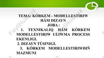 kórkem modellestiriw hám dizayn — PPTX