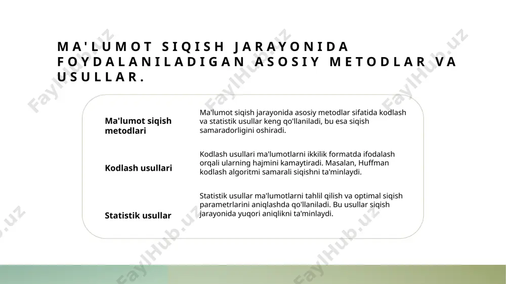 ma'lumot siqish algoritmlarining samaradorligini o'lchash va tahlil qilish - Page 5