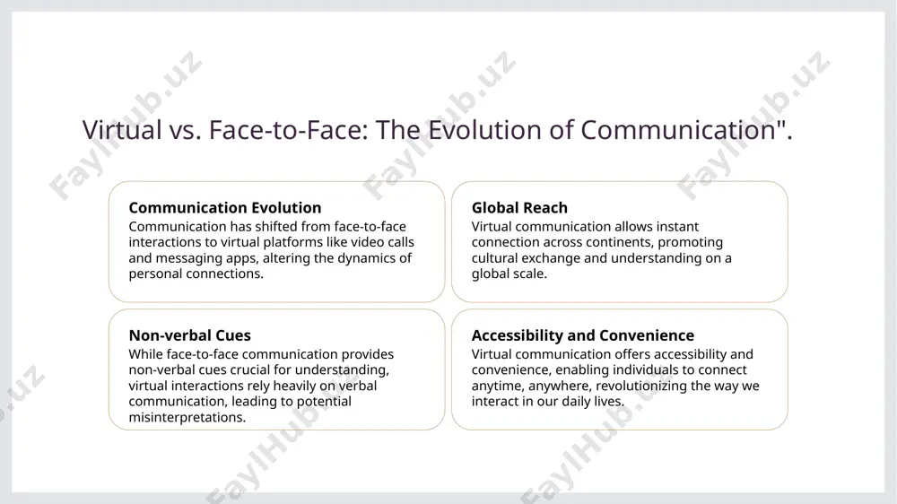 roductivity and reducing time constraints in the workplace. 2 remote accessibility employees can work from anywhere with internet access, promoting flexible working arrangements and increasing job satisfaction and retention. 3 global connectivity the internet allows for seamless communication and cooperation across borders, fostering international partnerships and expanding business opportunities. virtual team collaboration: enhancing work efficiency through online tools". virtual team collaboration is revolutionizing work dynamics. online tools like slack, trello, and zoom facilitate real-time communication, task management, and project tracking. this shift towards digital teamwork enhances efficiency and fosters productivity in the modern workplace. photo by jud mackrill on unsplash internet-based entertainment trends: shaping modern leisure activities". 01 online gaming online gaming has become a prominent form of entertainment, offering interactive experiences and social connections for players worldwide. 02 streaming services streaming services like netflix and hulu have revolutionized how we consume entertainment, providing on-demand access to a vast library …