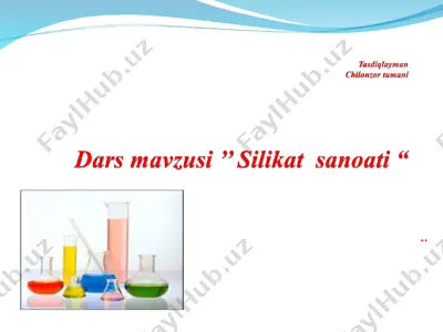 silikat sanoati darsi — PPT