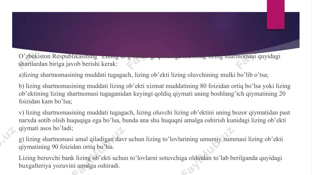 banklarda lizing va factoring operatsiyalarining buxgalteriya hisobi - Page 5