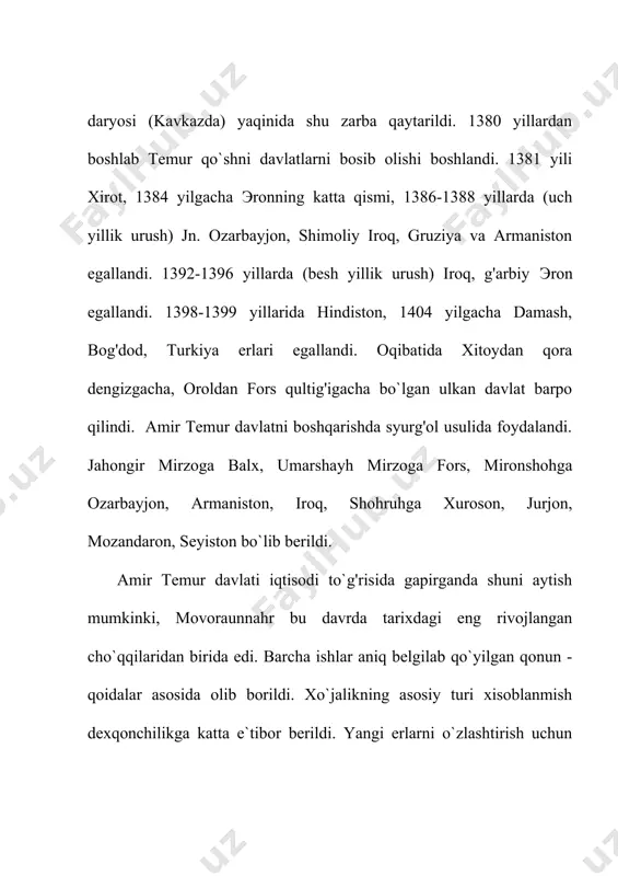 azifasini o`tagan. olim juda ko`p o`lka shaharlarda bo`lganligini yozadi. hofizi abru o`zi ko`rgan erlar tarixi hamda geografiyasiga doir ko`plab ma`lumotlar to`plagan va keyinchalik shohruh saroyida tarixchi sifatida xizmat qilar ekan, bu ma`lumotlardan keng foydalangan. hofizi abruning ko`plab asarlaridan bizgacha birgina geografik-tarixiy asari etiб kelgan. bu asa o`zbekiston ssr fanlar akademiyasi sharqshunoslik institutining qo`lyozmalar fondidagi 5361- sonli qo`lyozmadir. bu qo`lyozmaning geografik qismida butun dune haqidagi o`rta asr geograflariga ma`lum bo`lgan dunyoning tasviri, shuningdek, эronning fors, kirmon viloyatlari hamda xurosonning qisqacha geografiyasi berilgan. hofizi abru asari tasviriygeografik va kartografik qismlardan iborat. hofizi abruning o`zidan oldin o`tgan ko`plab geograflarning ma`lumotlaridan bahramand bo`lganligi, bu ob`ekilarning bevosita kuzatganligi, uning tasviri ahamiyatini yanada oshiradi. sayyoh o`lkamizning ikki asosiy daryosi - amudaryo bilan sirdaryonigina emas, boshqa yirik daryolarni ham (jumladan murg'ob daryosini) ham yuqoridagi tarzda batafsil tasvirlagan. hofizi abru o`zi tasvirlagan yirik tabiiy geografik ob`ekilarning (hind okeani, dengizlar orollar, shaharlar va h.k.) chizmalarini ham berganki, bu hol …
