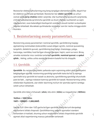 rezistorlar — DOCX