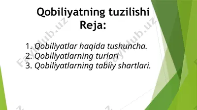 qobiliyatning tuzilishi — PPTX